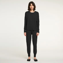 Load image into Gallery viewer, Cashmere Jogger Pant in Black
