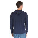 Hoodie with 2-Color Pipping in Navy/Pepper