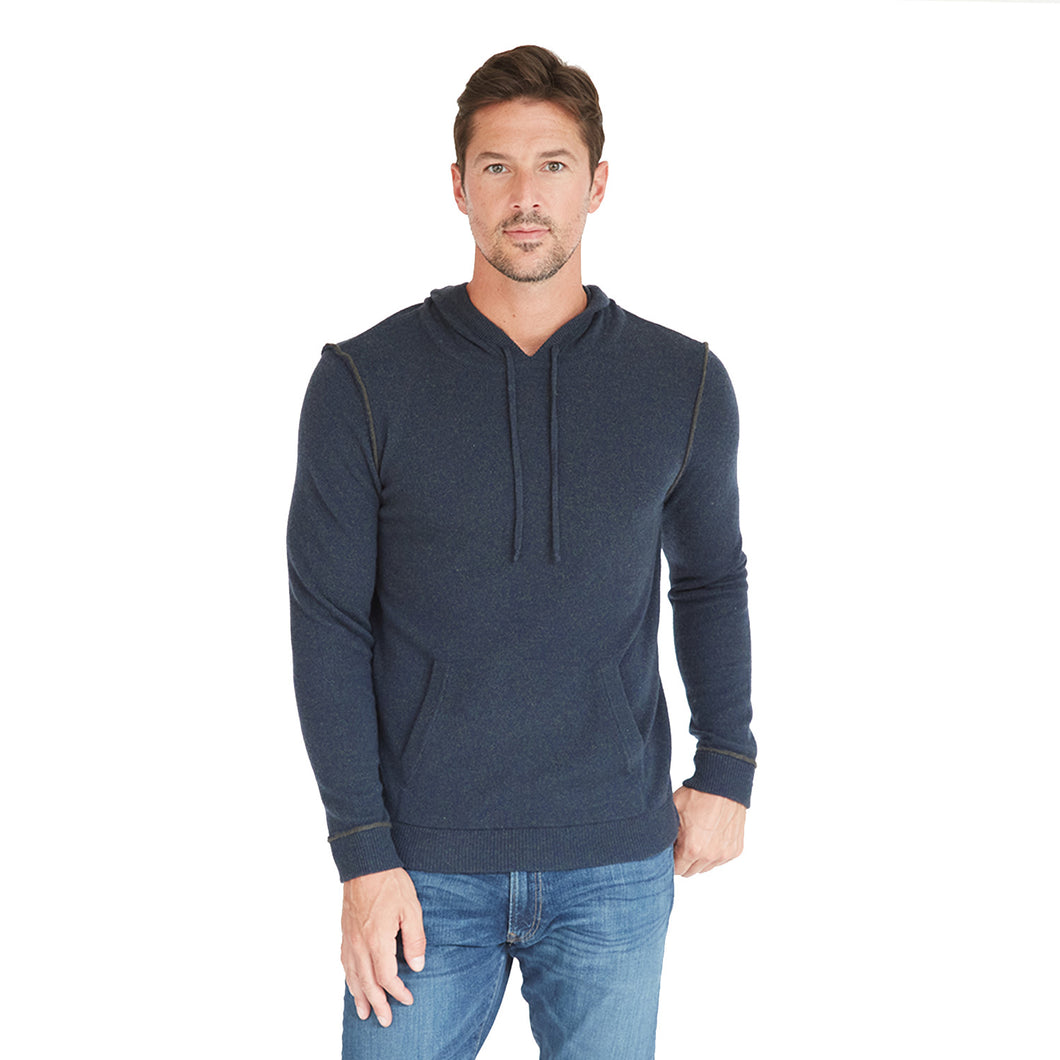 Hoodie with 2-Color Pipping in Gator/Navy