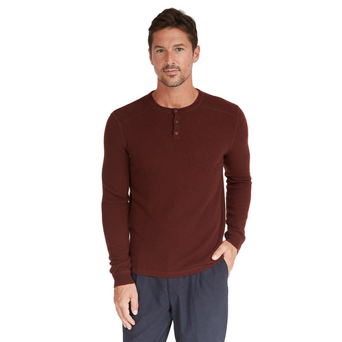 Thermal Henley with Yoke in Rust