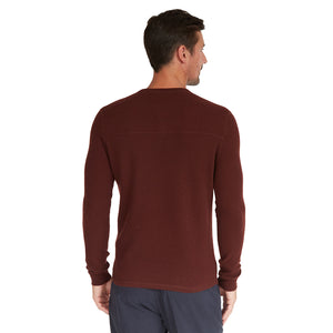 Thermal Henley with Yoke in Rust