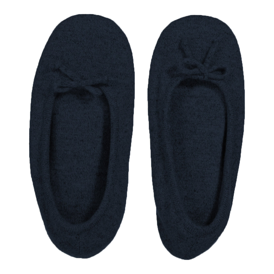Cashmere Slippers in Navy