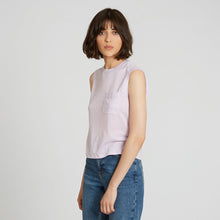 Load image into Gallery viewer, Muscle Tee with Pocket in Lilac | Autumn Cashmere
