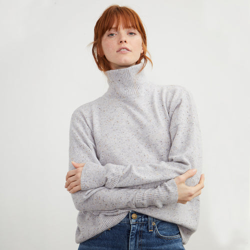 Relaxed Mock with Cuff Detail in Cinder