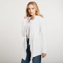 Women's Cotton Rib Drape Cardigan in Bleach White by Autumn Cashmere.