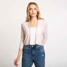 Load image into Gallery viewer, Women&#39;s Easy Crop Cardigan in Toeshoe Pink by Autumn Cashmere