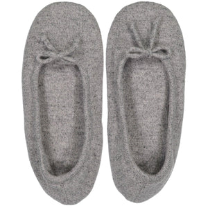 Cashmere Ballet Slipper in Grey