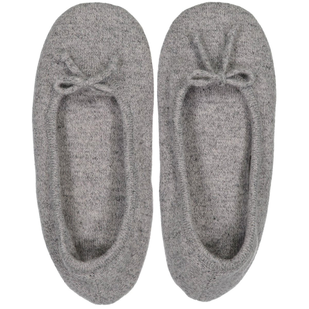Cashmere Ballet Slipper in Grey